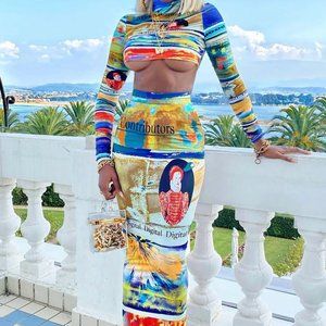 FN Read Me Maxi Skirt Set